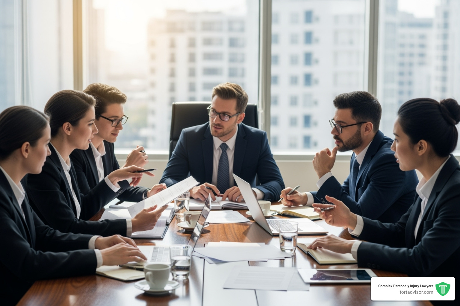 legal team collaborating - car crash attorney Wyoming