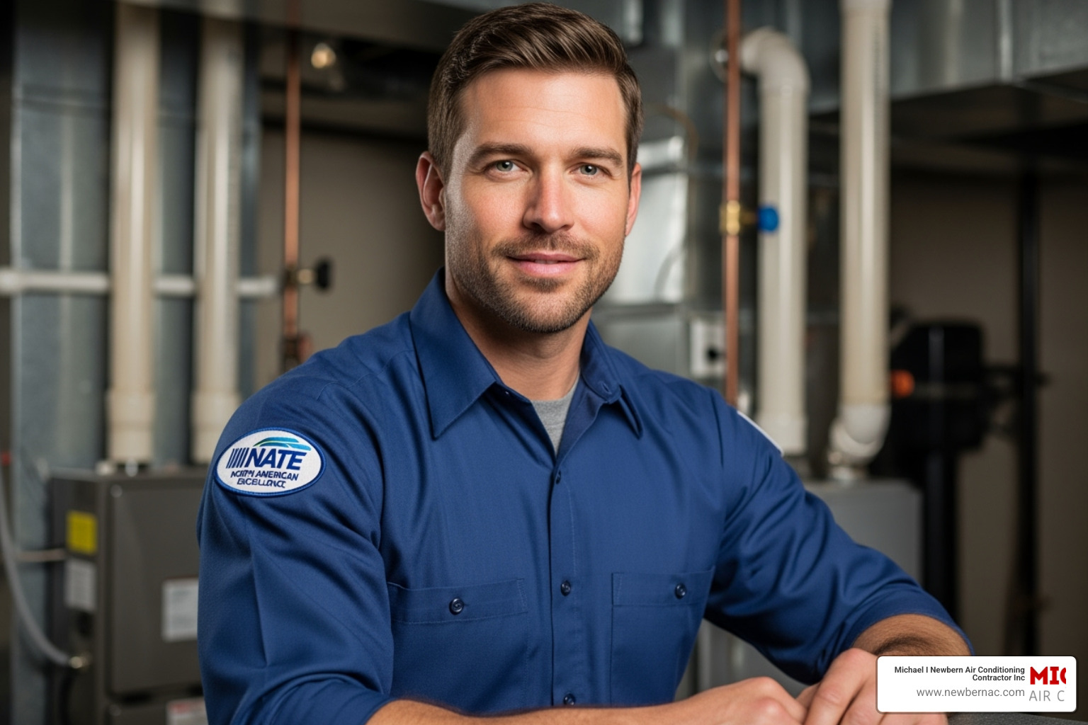 certified technician with a NATE patch on their uniform - furnace maintenance Lakeland