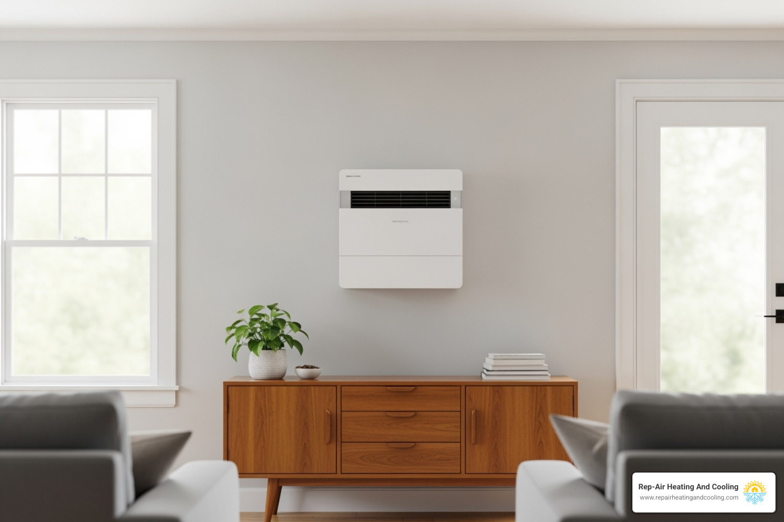 sleek indoor ductless mini-split unit - Heat pump installation Abbotsford