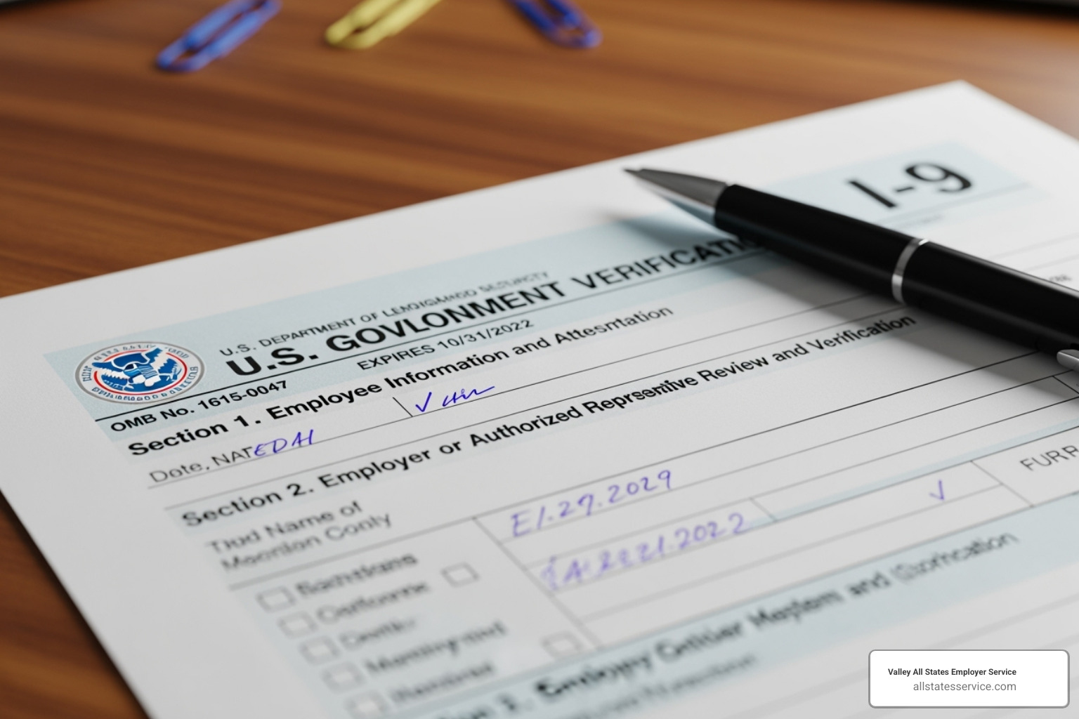 Image showing a snippet of the new Form I-9 - e verify mandatory Image showing a snippet of the new Form I-9 - e verify mandatory