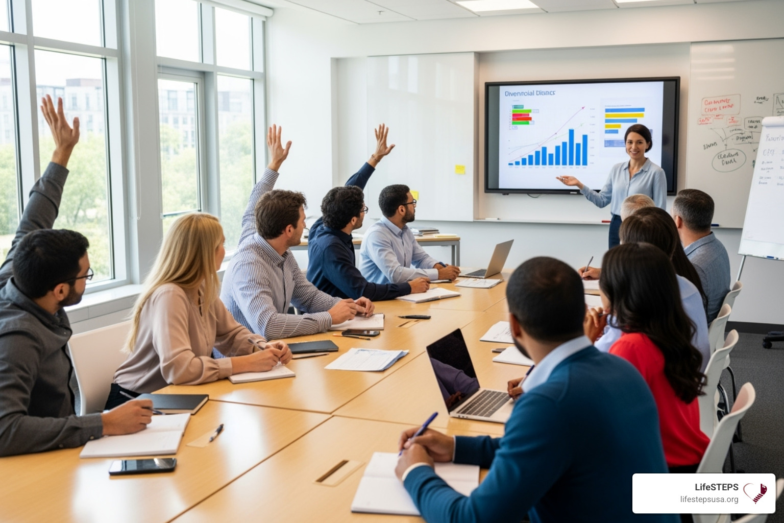 a diverse classroom learning about finance - financial literacy courses