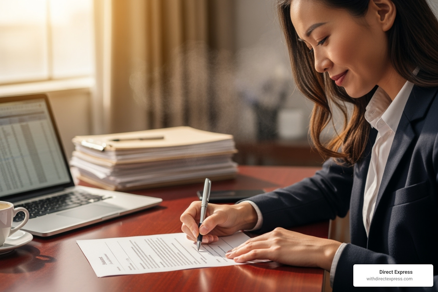 a person looking relieved while signing documents - Cash home buyers St. Petersburg