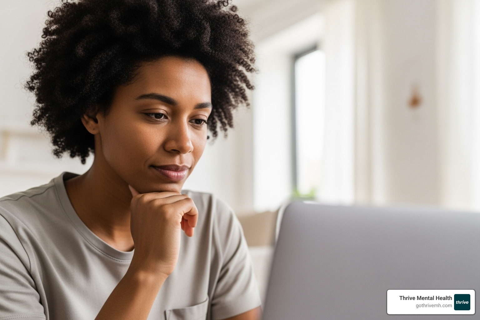 Person participating in a virtual therapy session from home - dbt intensive outpatient programs near me
