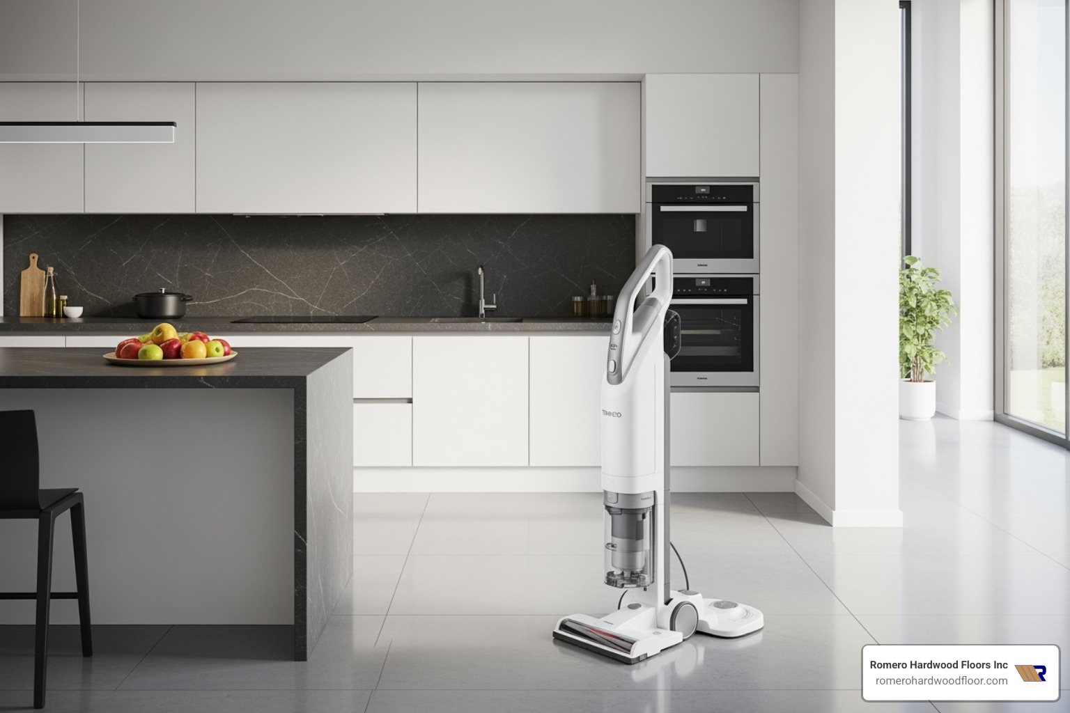 Tineco Floor ONE S7 PRO in a modern kitchen - best cordless mop for hardwood floors Tineco Floor ONE S7 PRO in a modern kitchen - best cordless mop for hardwood floors