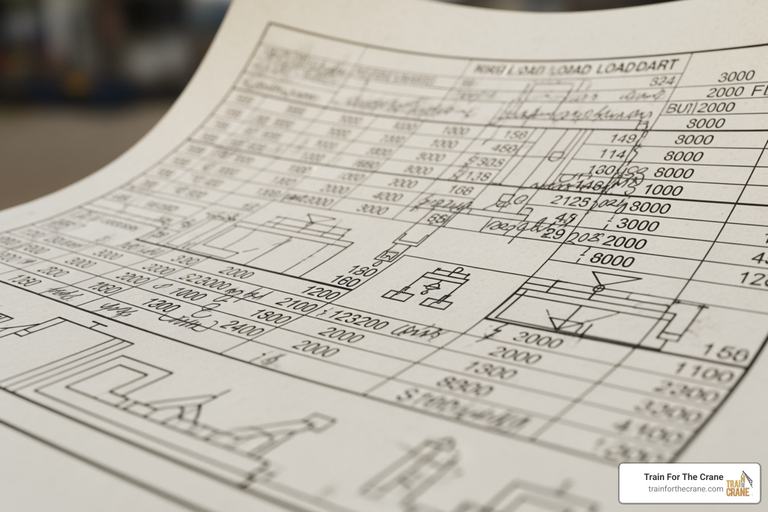 a sample crane load chart - nccco test questions and answers