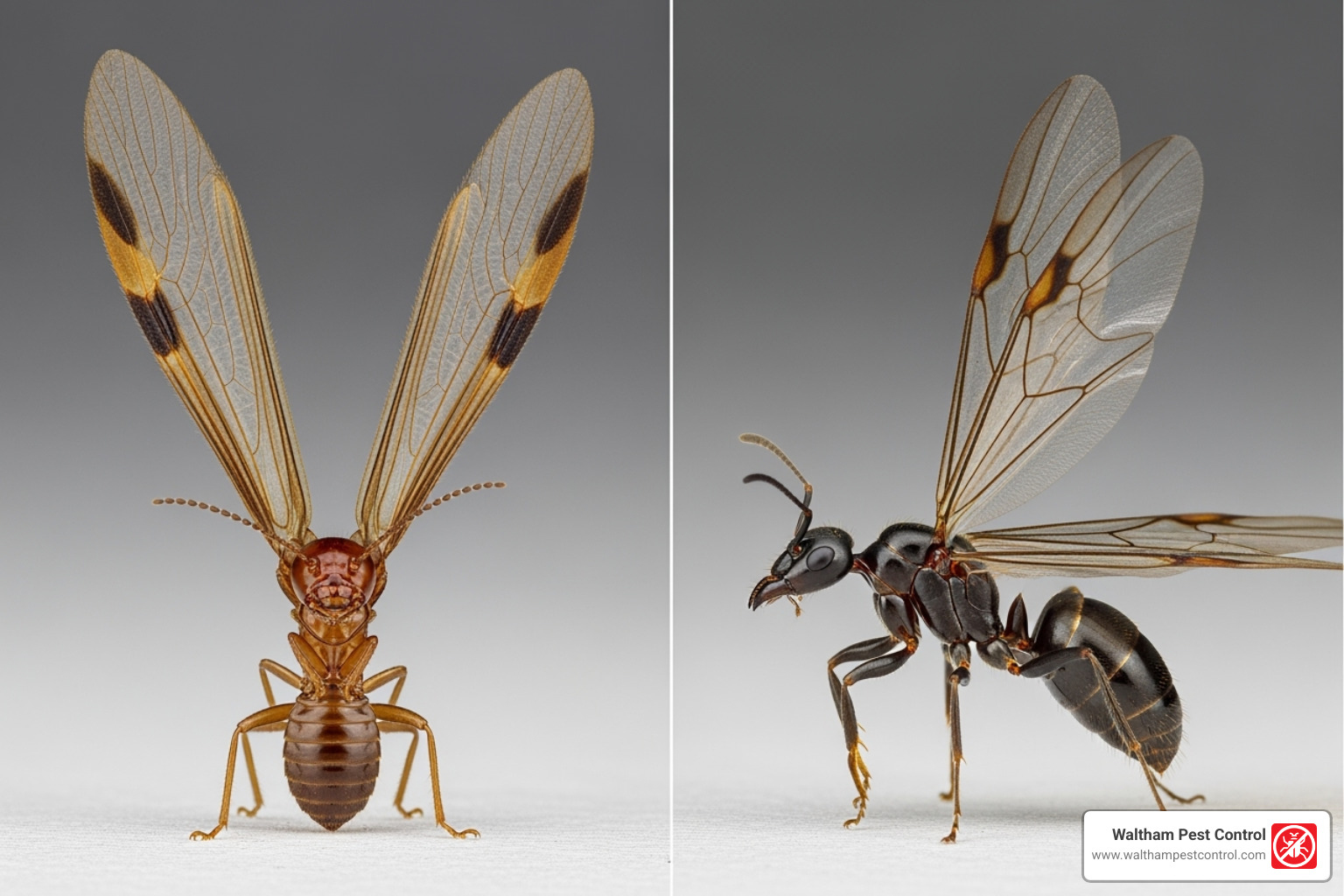 comparison of winged termite and winged ant - best termite prevention