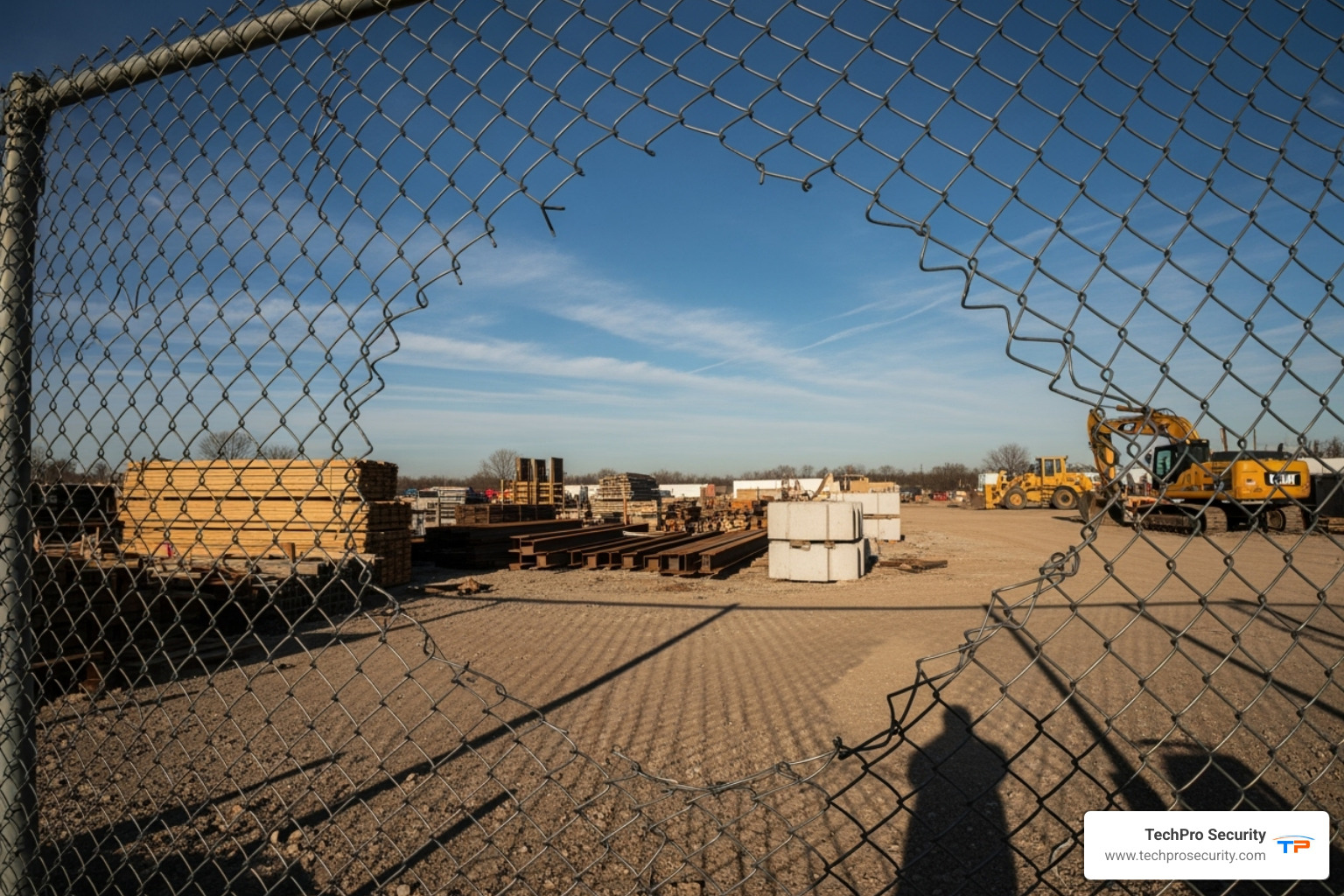 cut fence on a construction site - which items must be kept secure on a construction site
