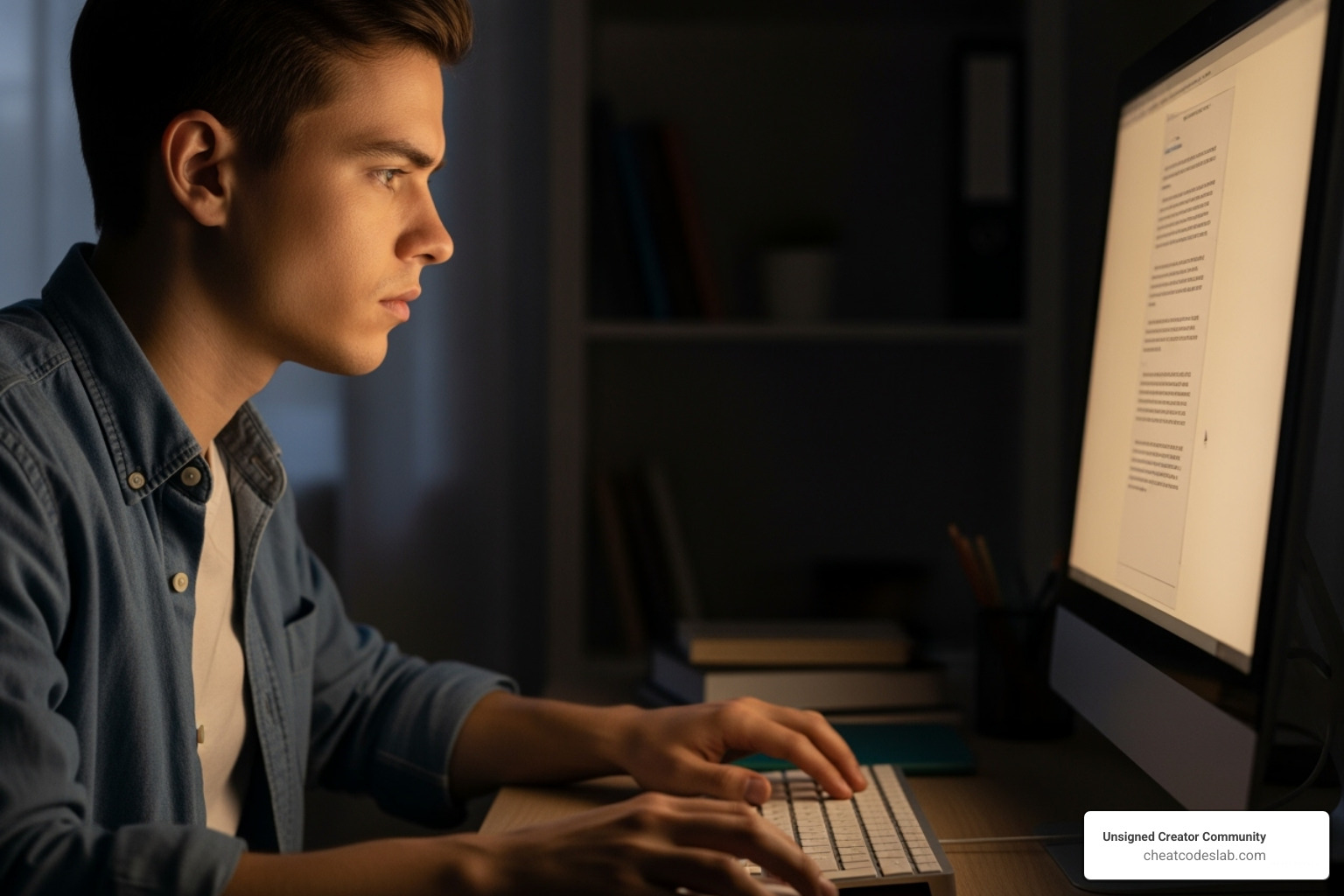 Person reviewing and editing AI-generated text - ChatGPT for social media