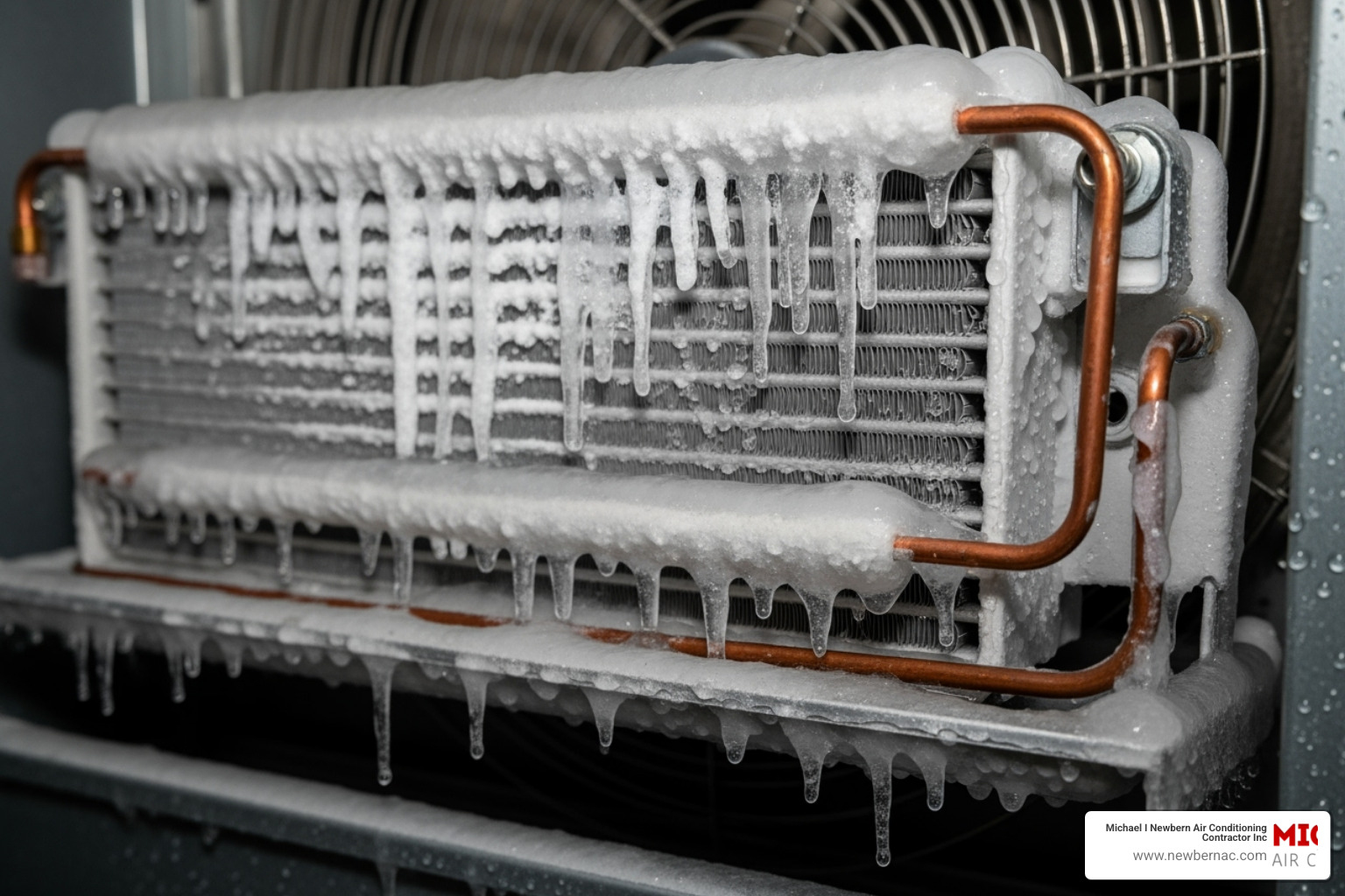 A frozen evaporator coil - HVAC system check
