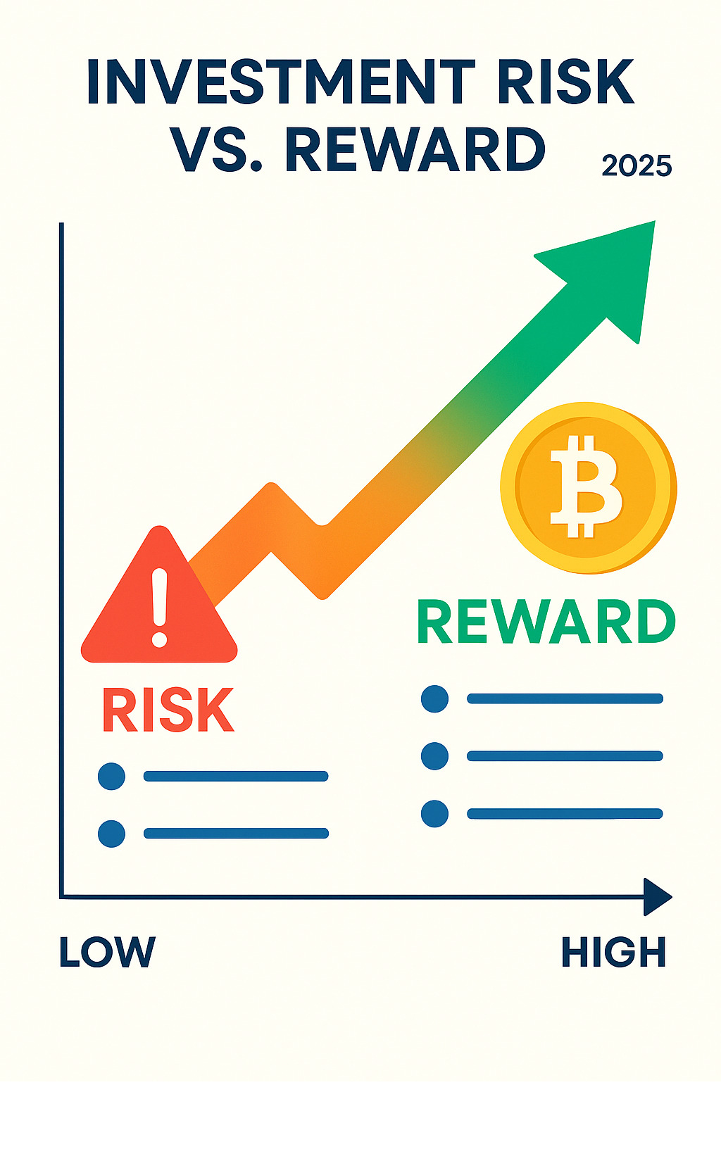 Infographic illustrating investment risk vs. reward - fintechzoom.com bitcoin usd infographic 