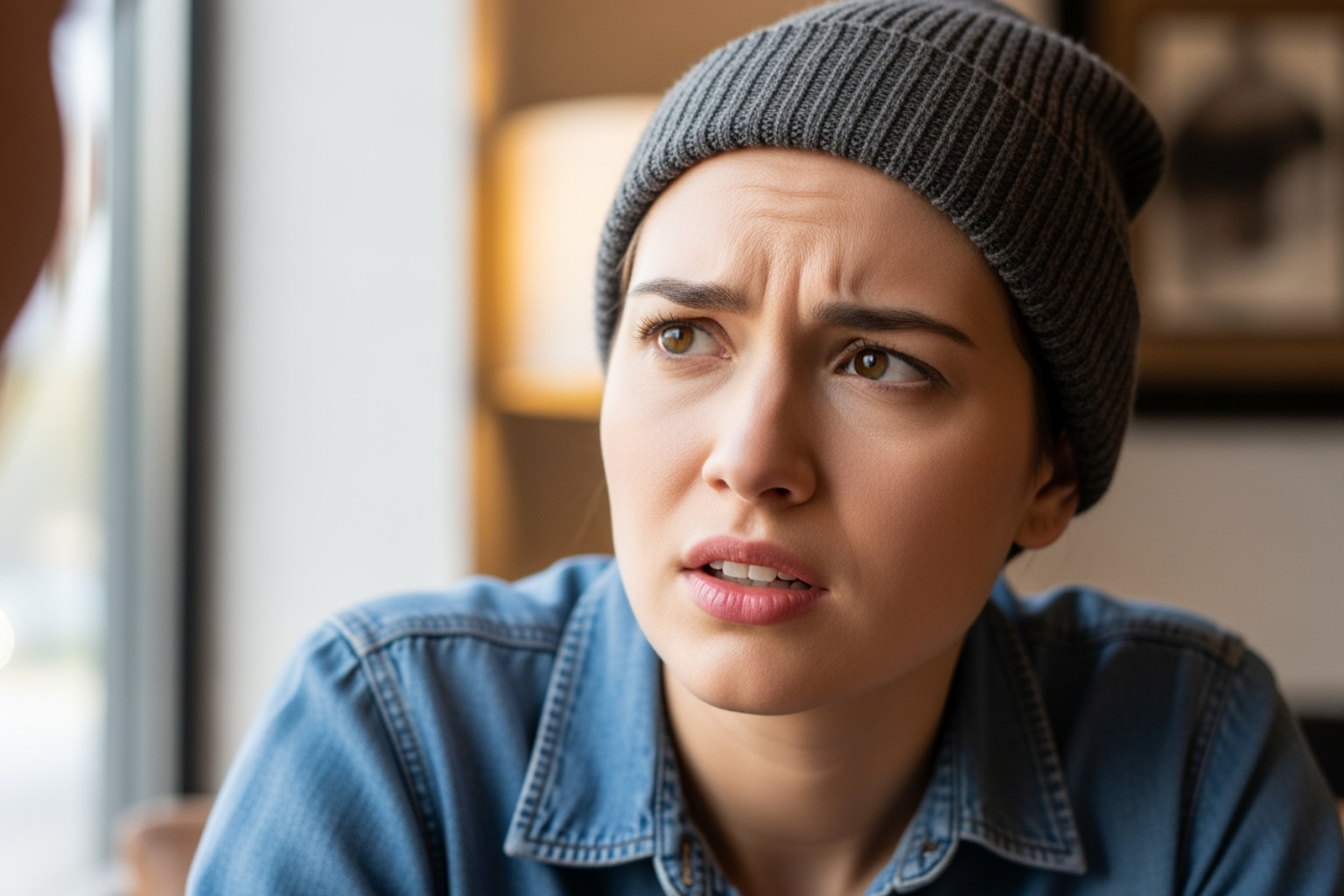 A person looking confused during a conversation - camyentruoc