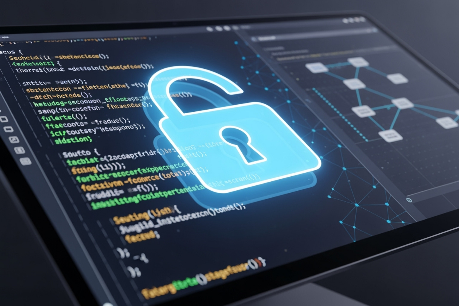 A padlock icon overlaid on a computer screen, symbolizing cybersecurity - riproar tech news A padlock icon overlaid on a computer screen, symbolizing cybersecurity - riproar tech news