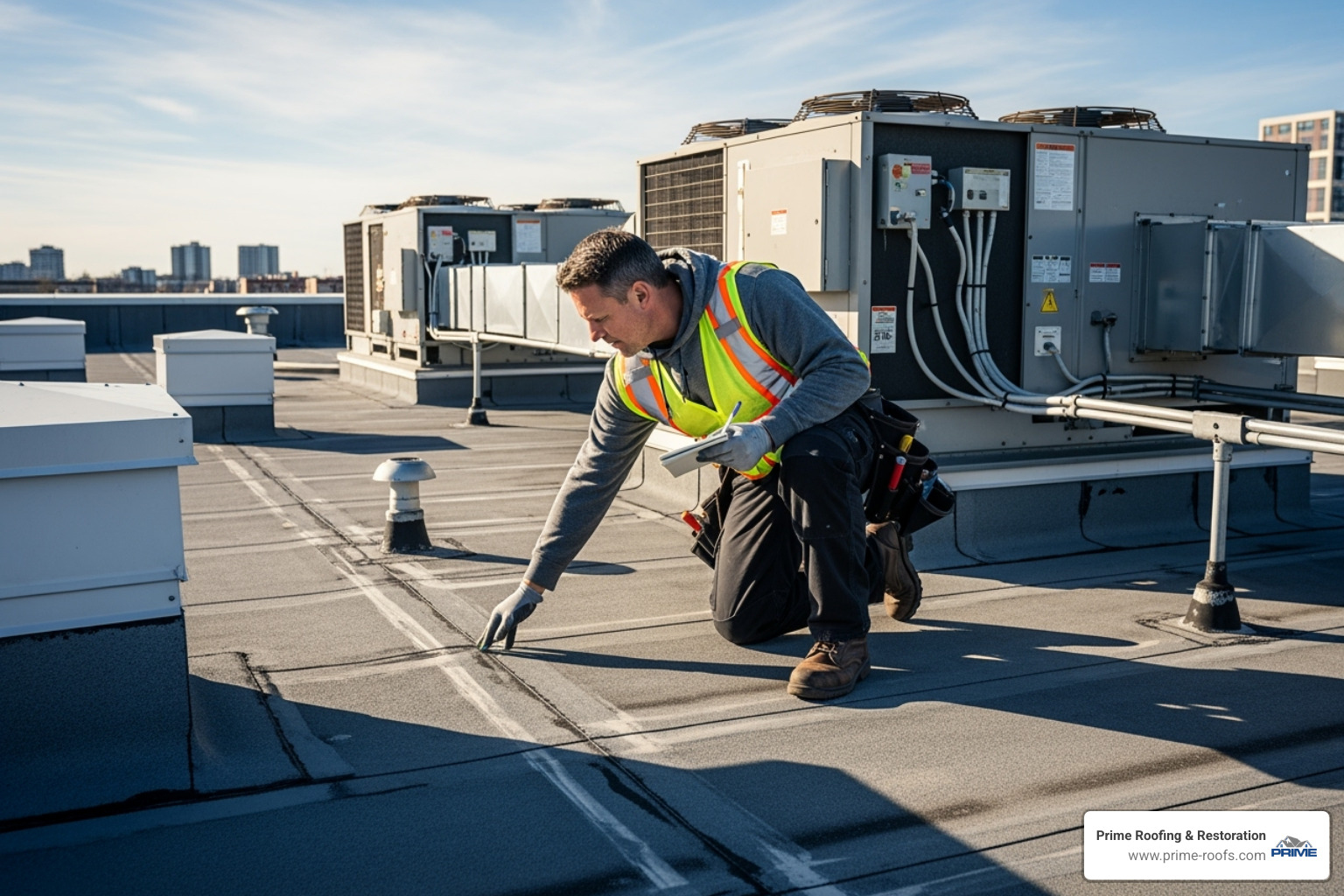 roofing professional conducting a detailed roof inspection - commercial roofing orange beach al roofing professional conducting a detailed roof inspection - commercial roofing orange beach al