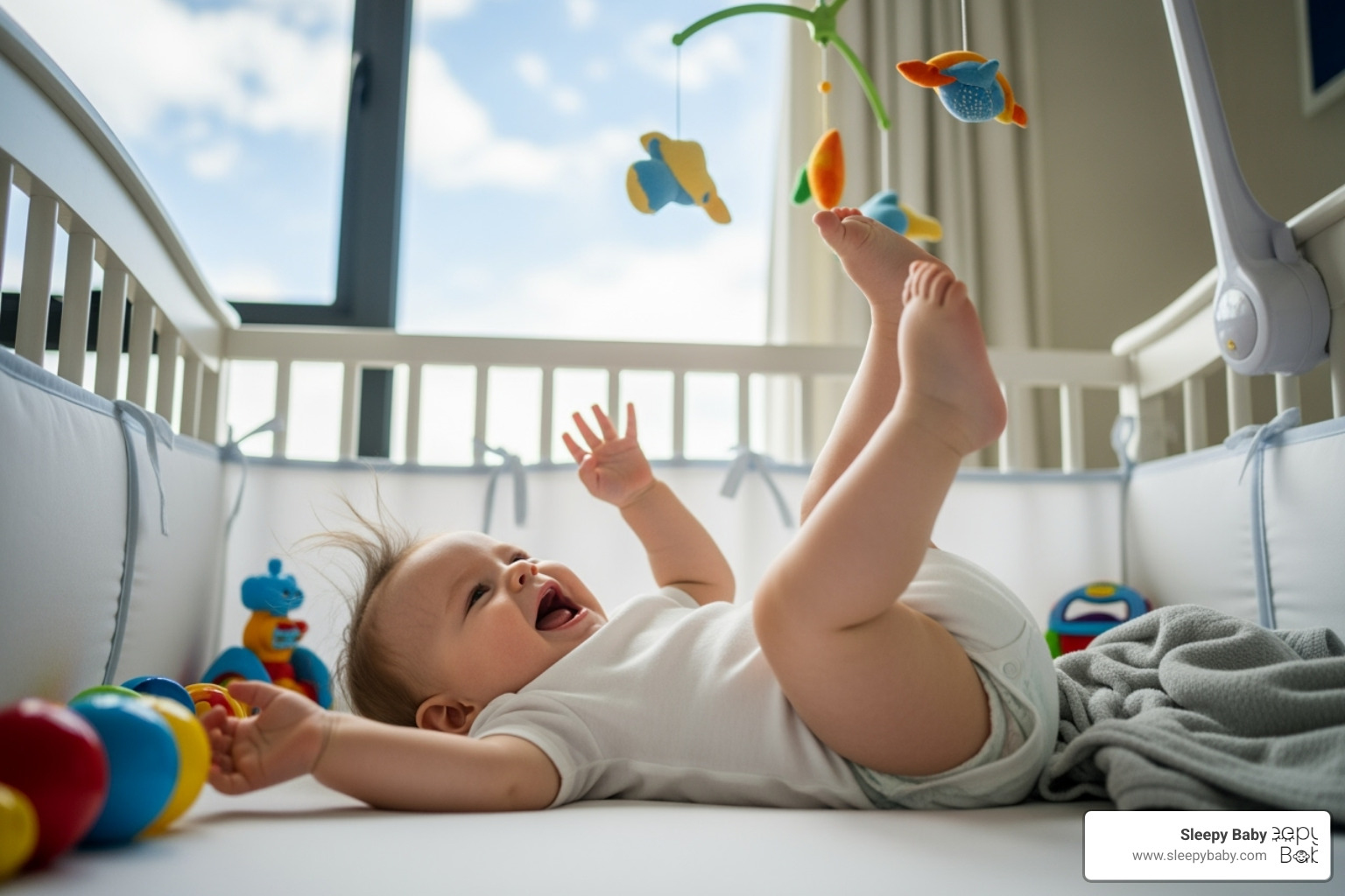 baby looking hyperactive in their crib - infant tired signs