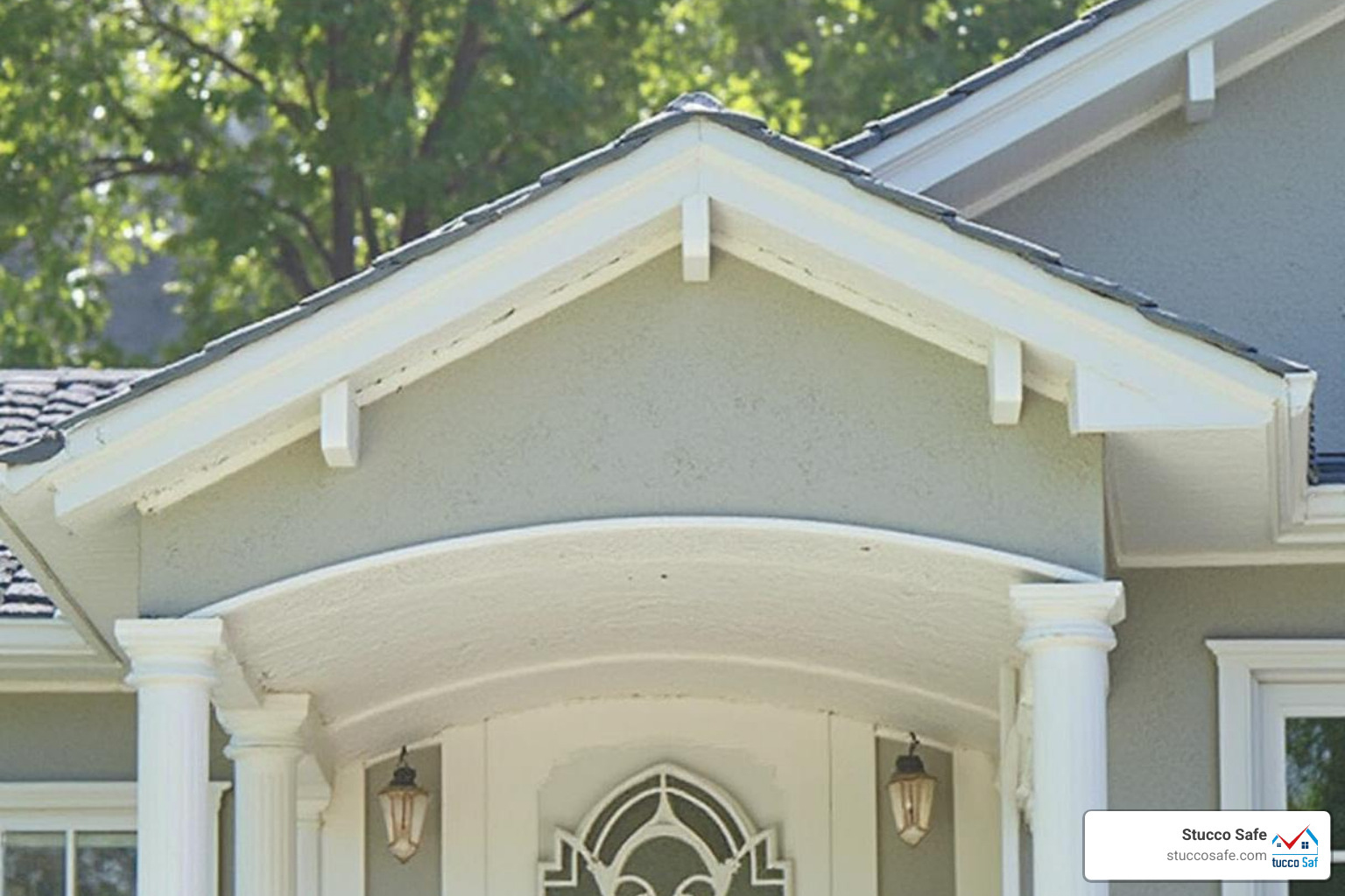 of a close-up on a perfectly painted stucco texture - cost of painting stucco house