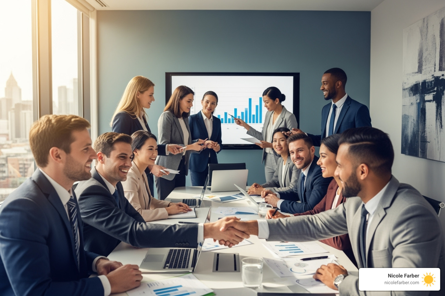 A diverse group of business leaders collaborating - Business leadership mentor