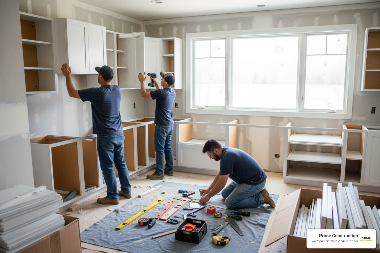 kitchen cabinet installation phase - kitchen cabinets remodeling near me