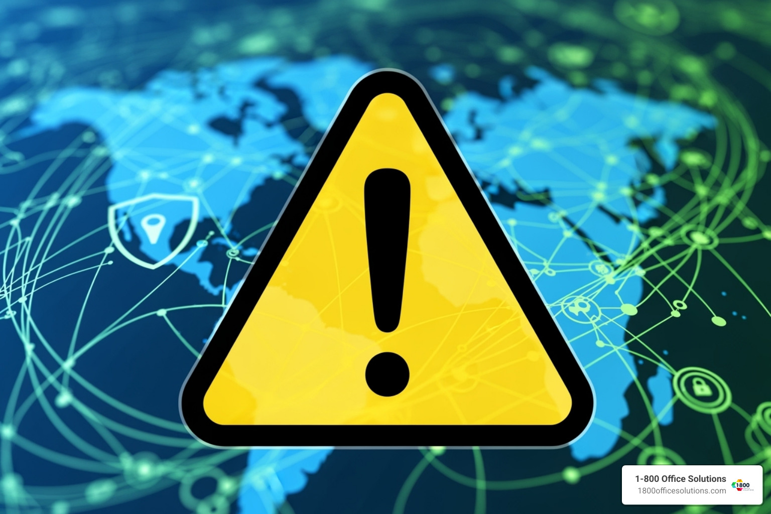 warning sign over a "Free VPN" logo - vpn for netflix