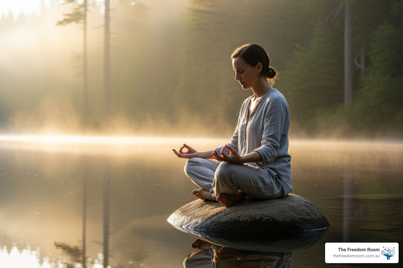a person meditating peacefully - stress and anxiety management techniques