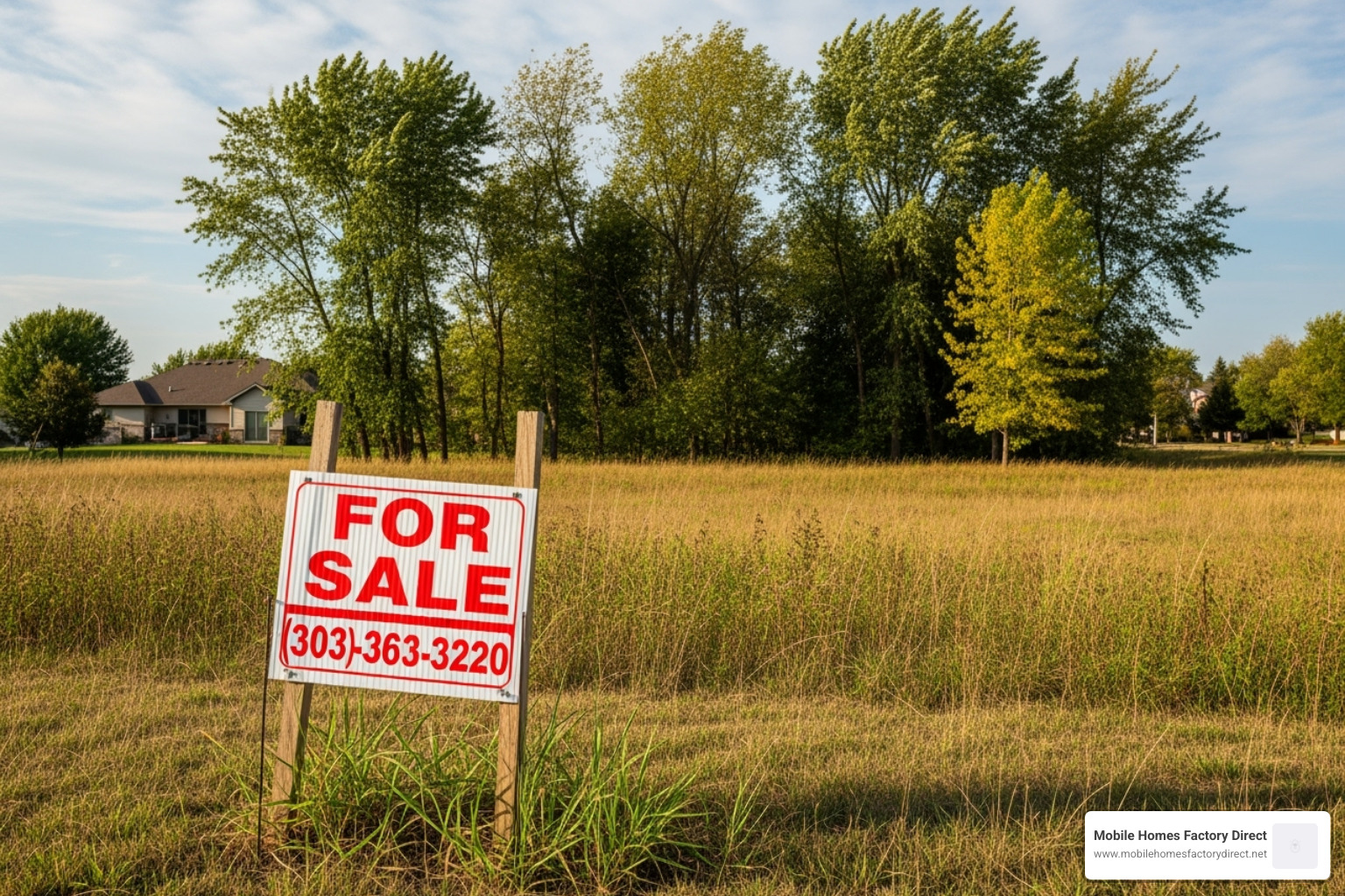 plot of land with a "For Sale" sign - Modular home buying process