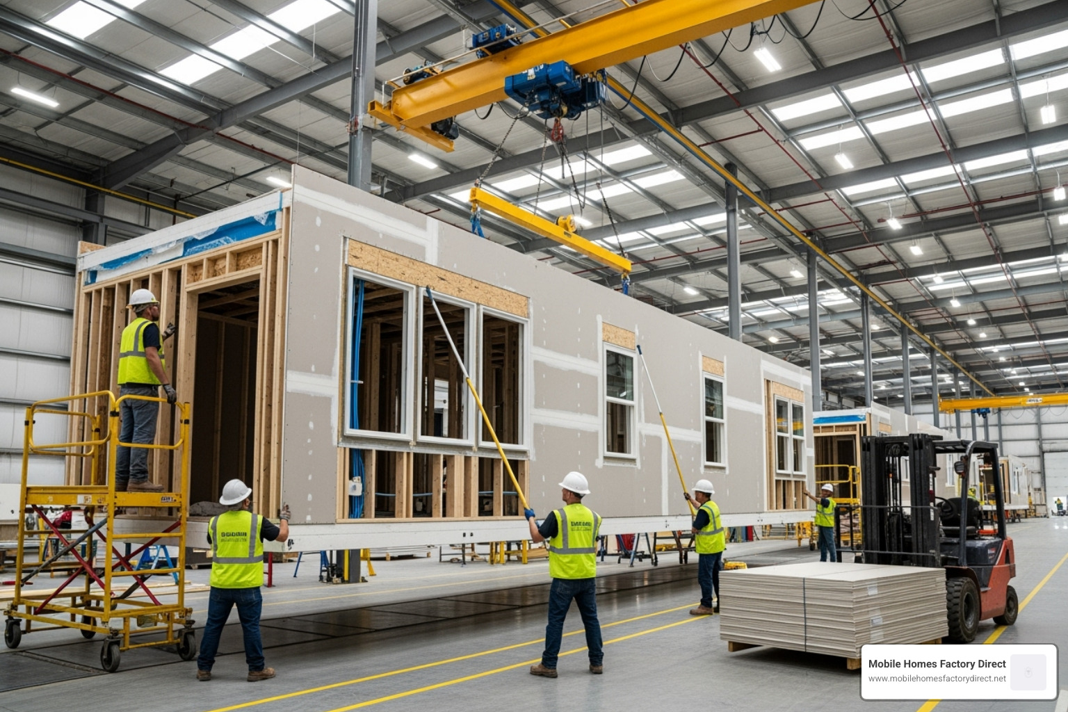 modular home module being constructed inside a factory - Modular home buying process