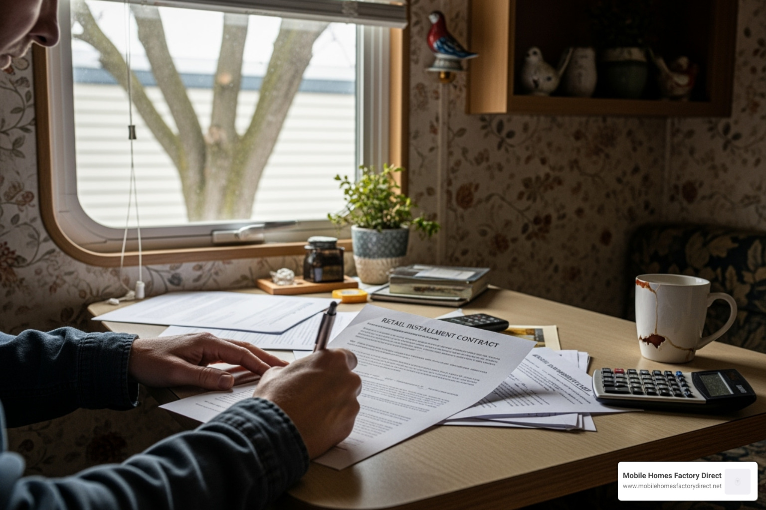 person signing financing documents for a mobile home - repossessed mobile home near me
