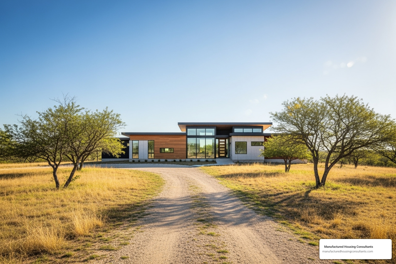 Skyline home in Texas landscape - skyline modular homes