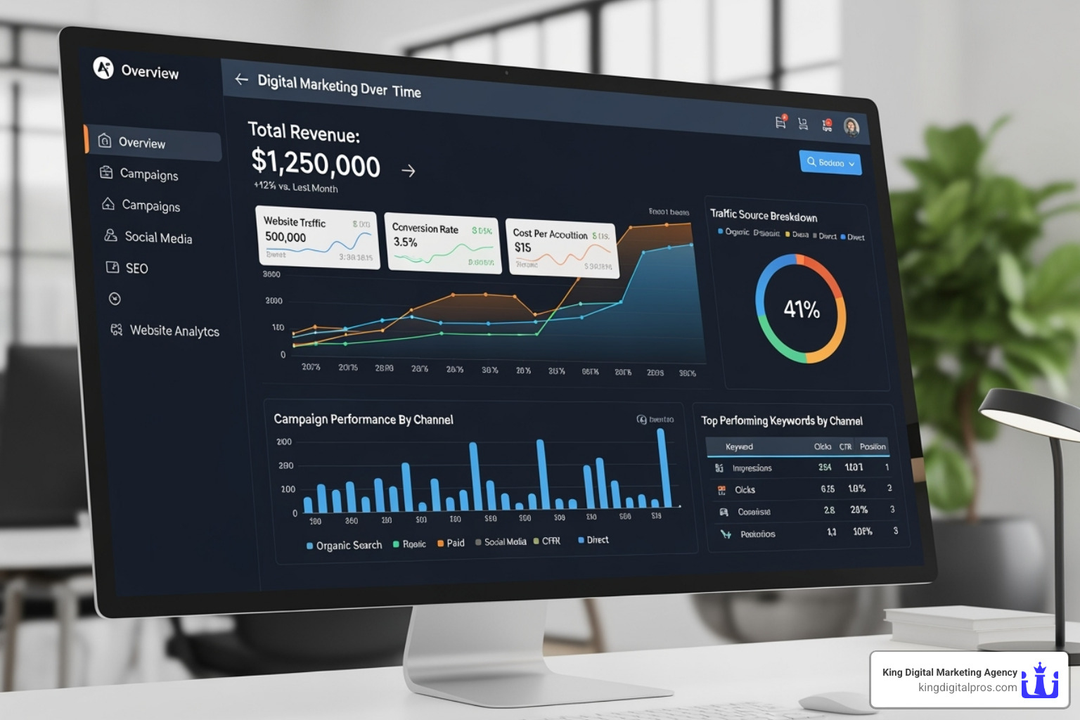 of a dashboard showing marketing KPIs - local marketing roi of a dashboard showing marketing KPIs - local marketing roi
