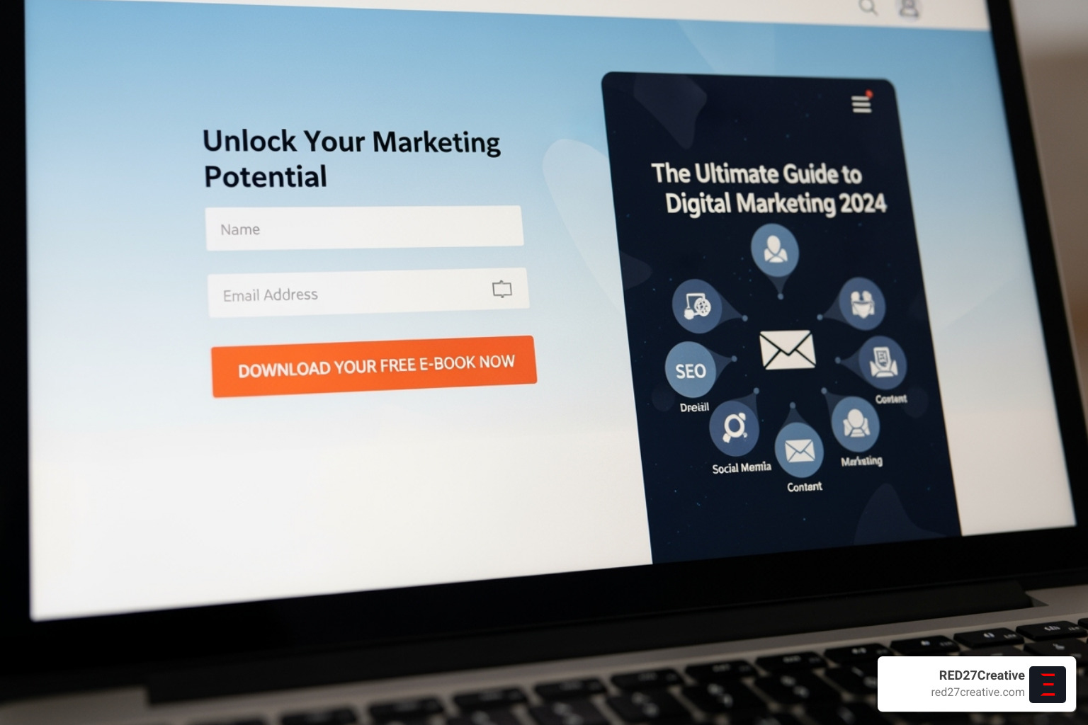 Image of a lead magnet offer on a website - IT consulting website design Image of a lead magnet offer on a website - IT consulting website design