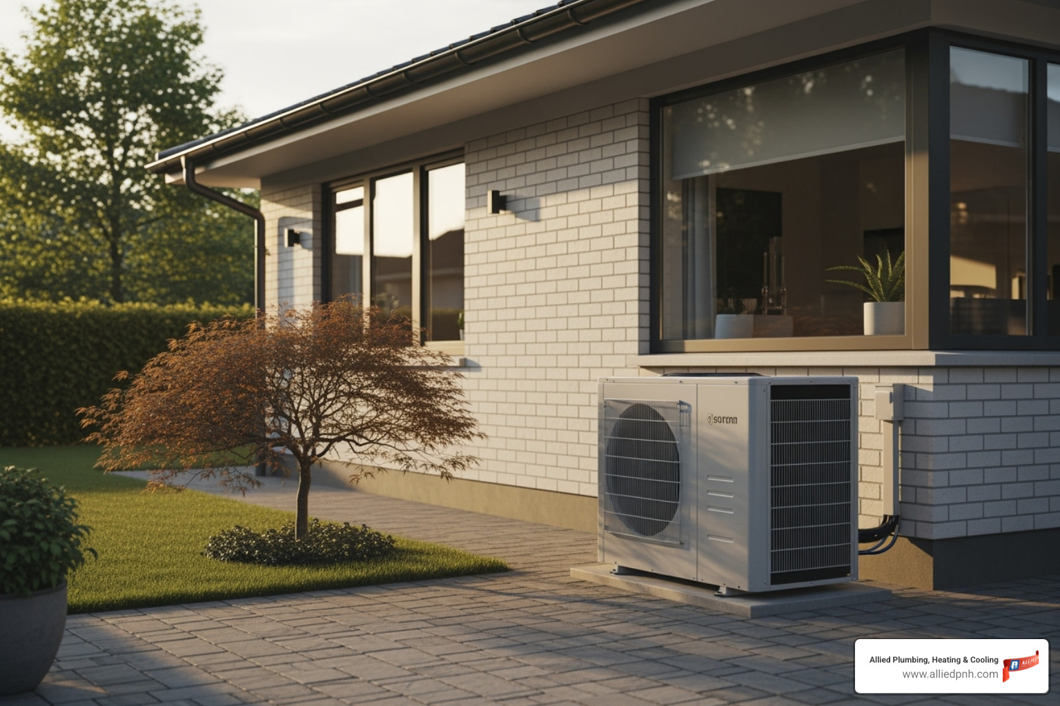 clean, modern HVAC unit integrated into a home - Indoor air quality solutions