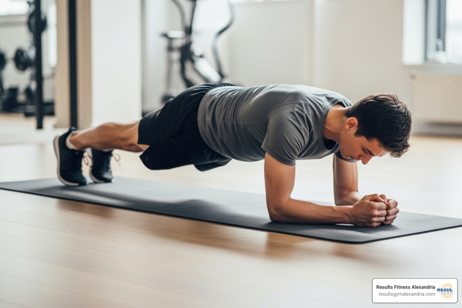 A person performing a plank exercise, demonstrating core strength and stability - Endurance running program A person performing a plank exercise, demonstrating core strength and stability - Endurance running program