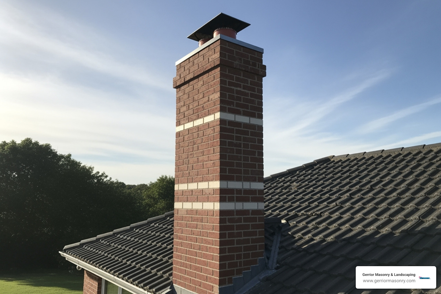 beautifully repaired chimney that improves a home's curb appeal - Chimney repair Stoneham
