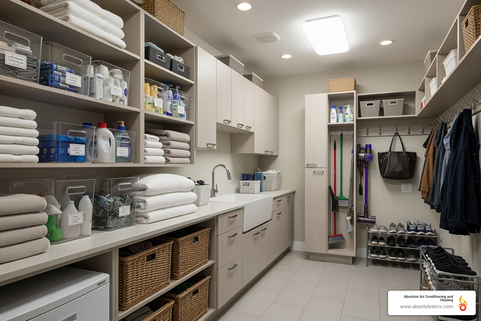 spacious, usable living area freed up by an attic installation - Attic AC installation
