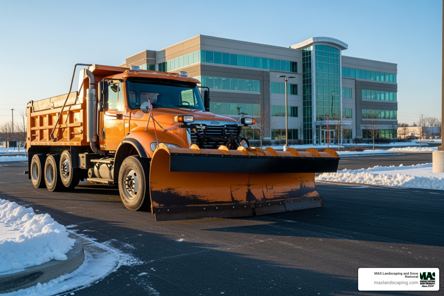 Contact us for snow removal services - commercial snow plowing services