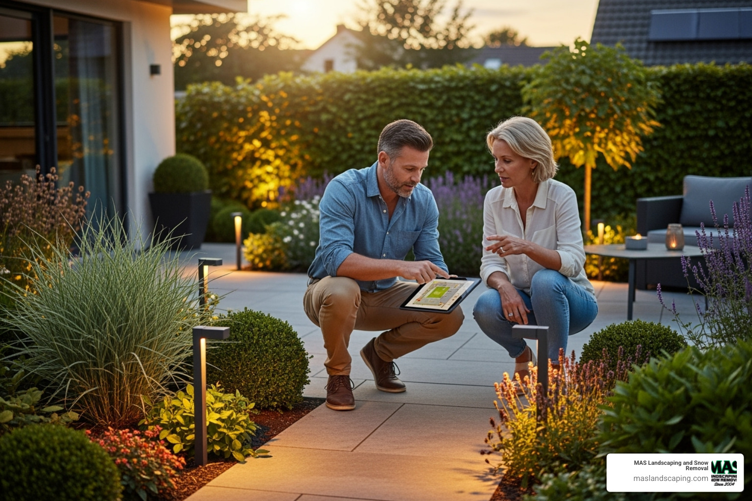 lighting professional consulting with homeowner - landscape lighting installation companies near me lighting professional consulting with homeowner - landscape lighting installation companies near me