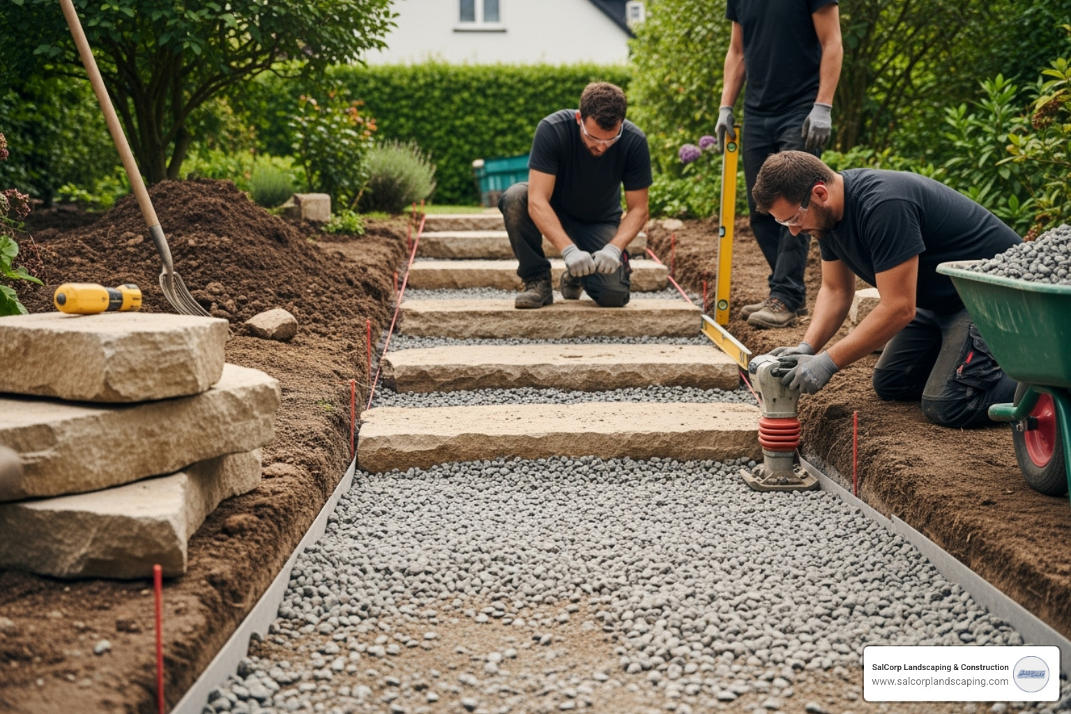 professional installation of stone steps with proper base - patio steps stone professional installation of stone steps with proper base - patio steps stone