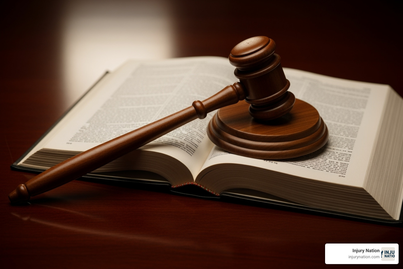 gavel resting on a law book - wrongful death law firm