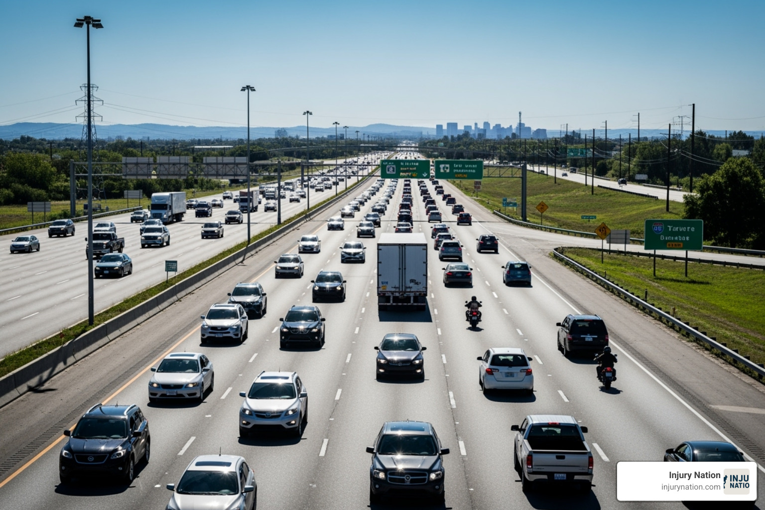 highway with multiple types of vehicles - wrongful death law firm