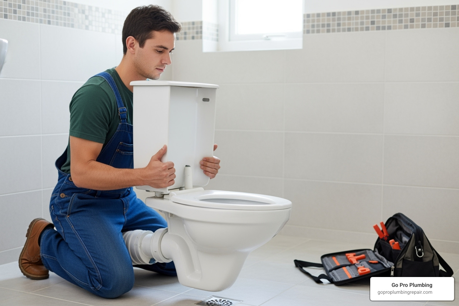 lifting toilet tank - change toilet flusher