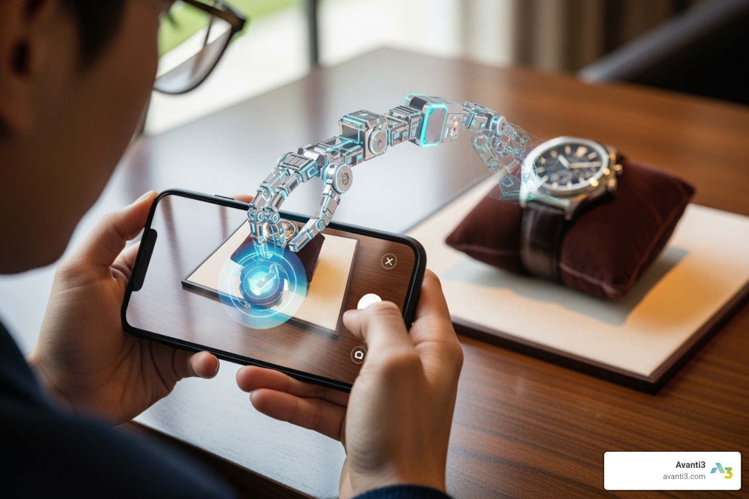 user interacting with an augmented reality object linked to a physical product - nft utility platforms