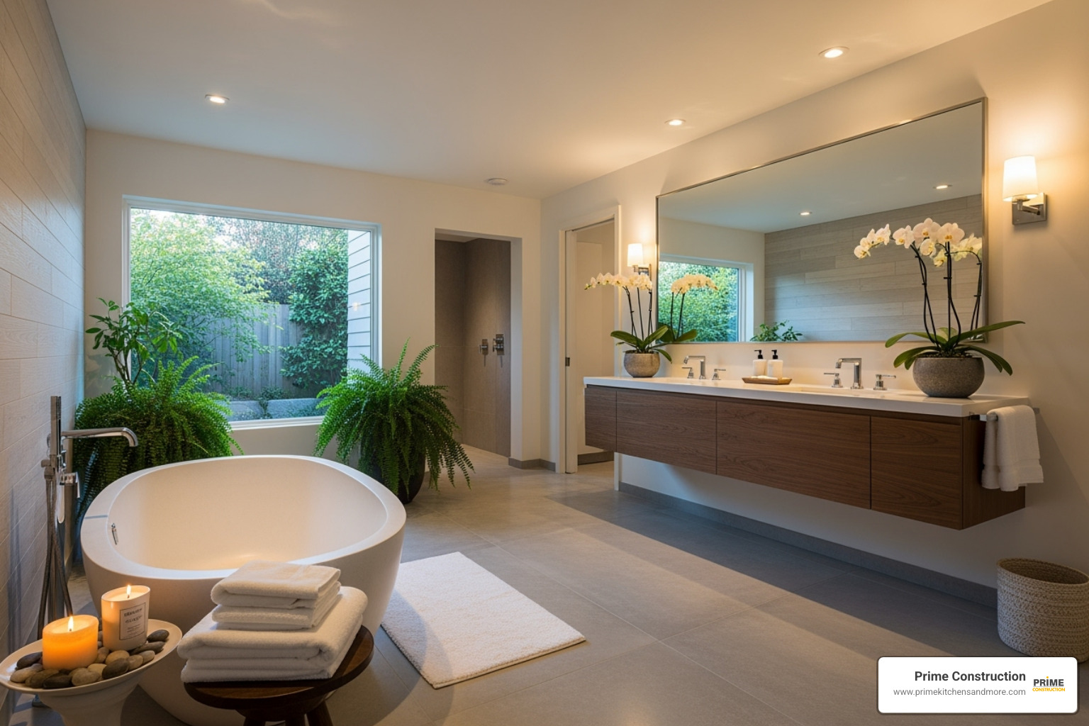 spa-like bathroom - bathroom renovation near me