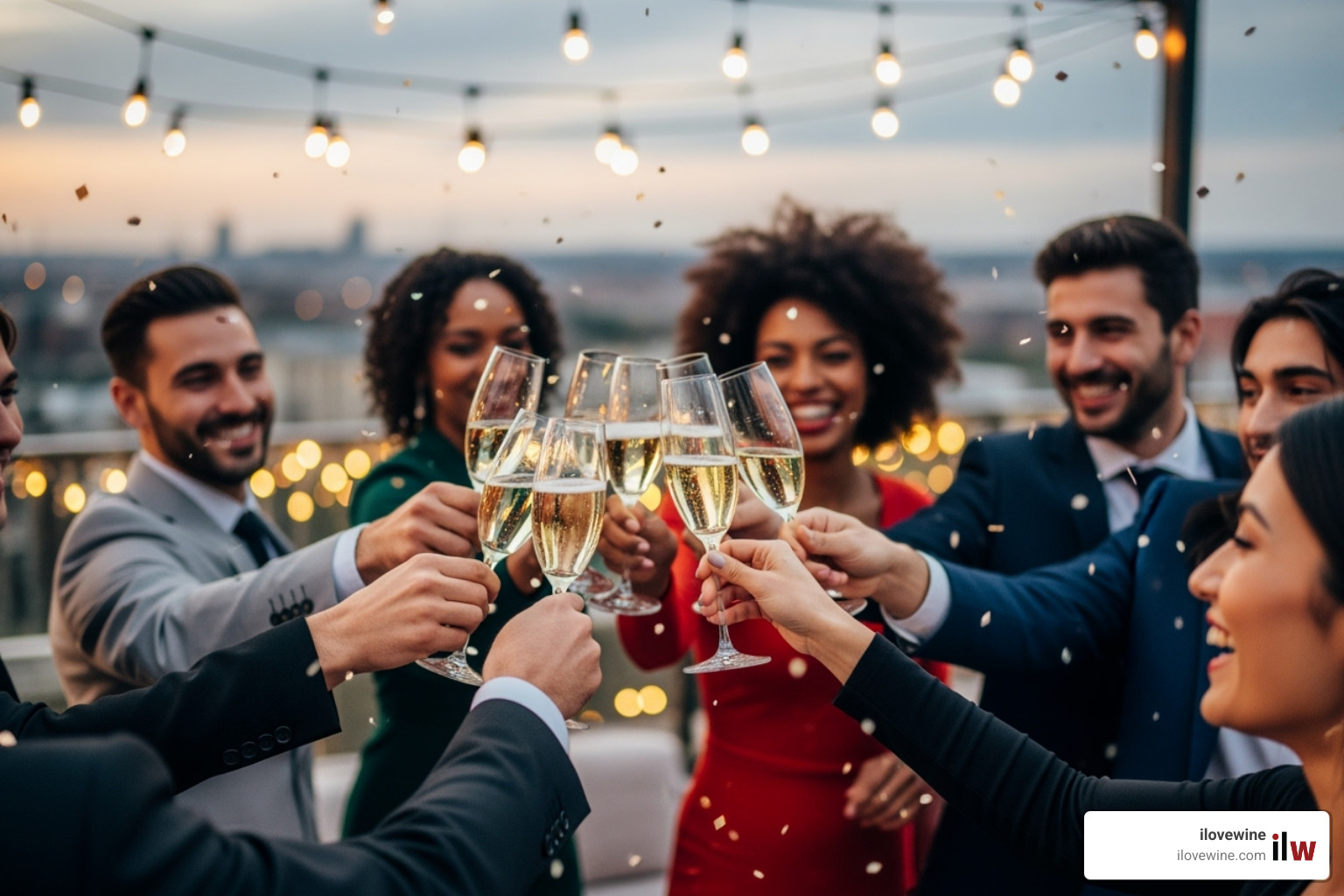 people toasting - dry sparkling wine
