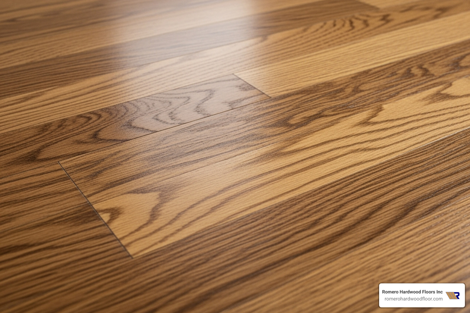 a perfectly blended and finished wood filler repair - latex wood floor filler