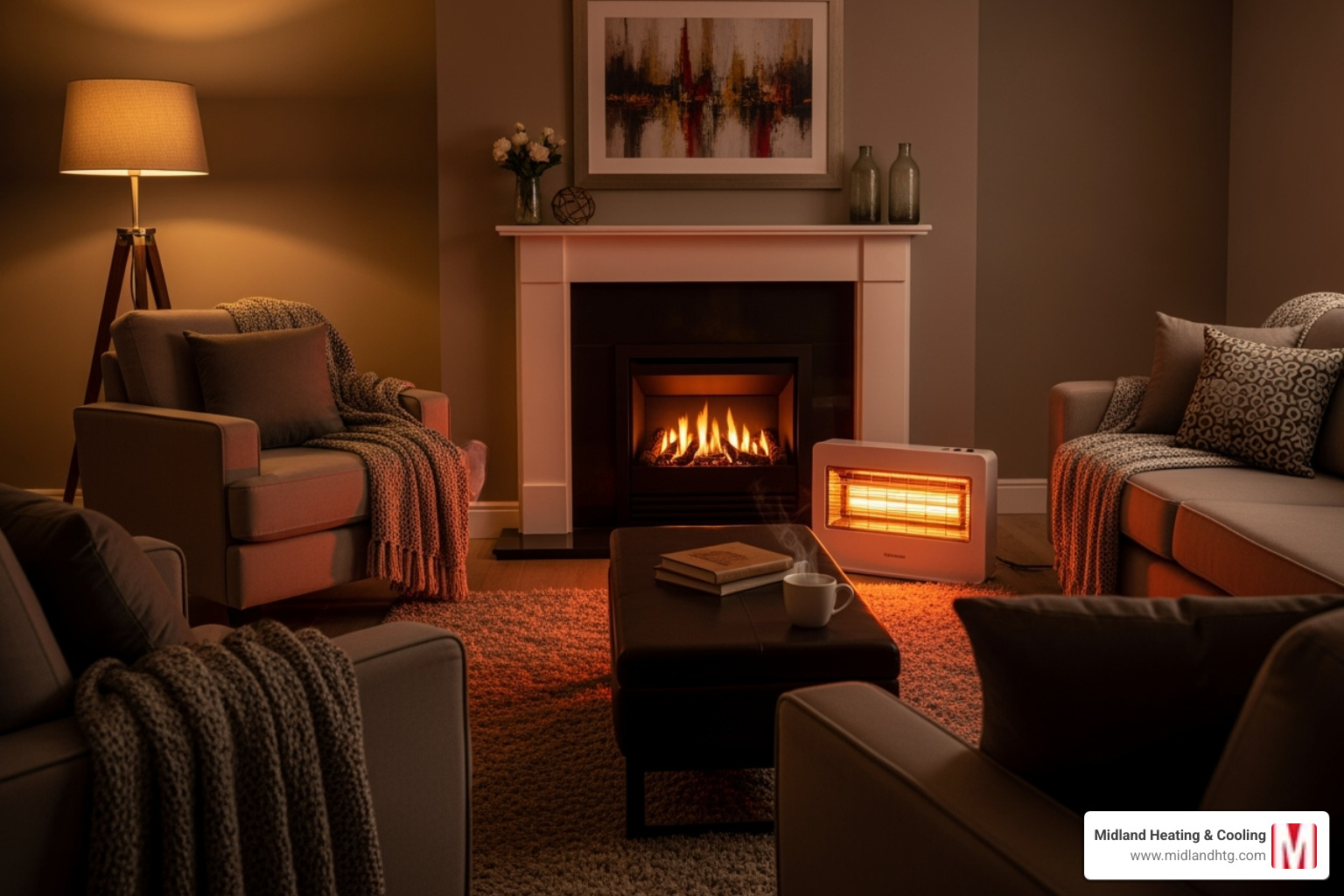 gas fireplace or electric space heater - Affordable heating solutions