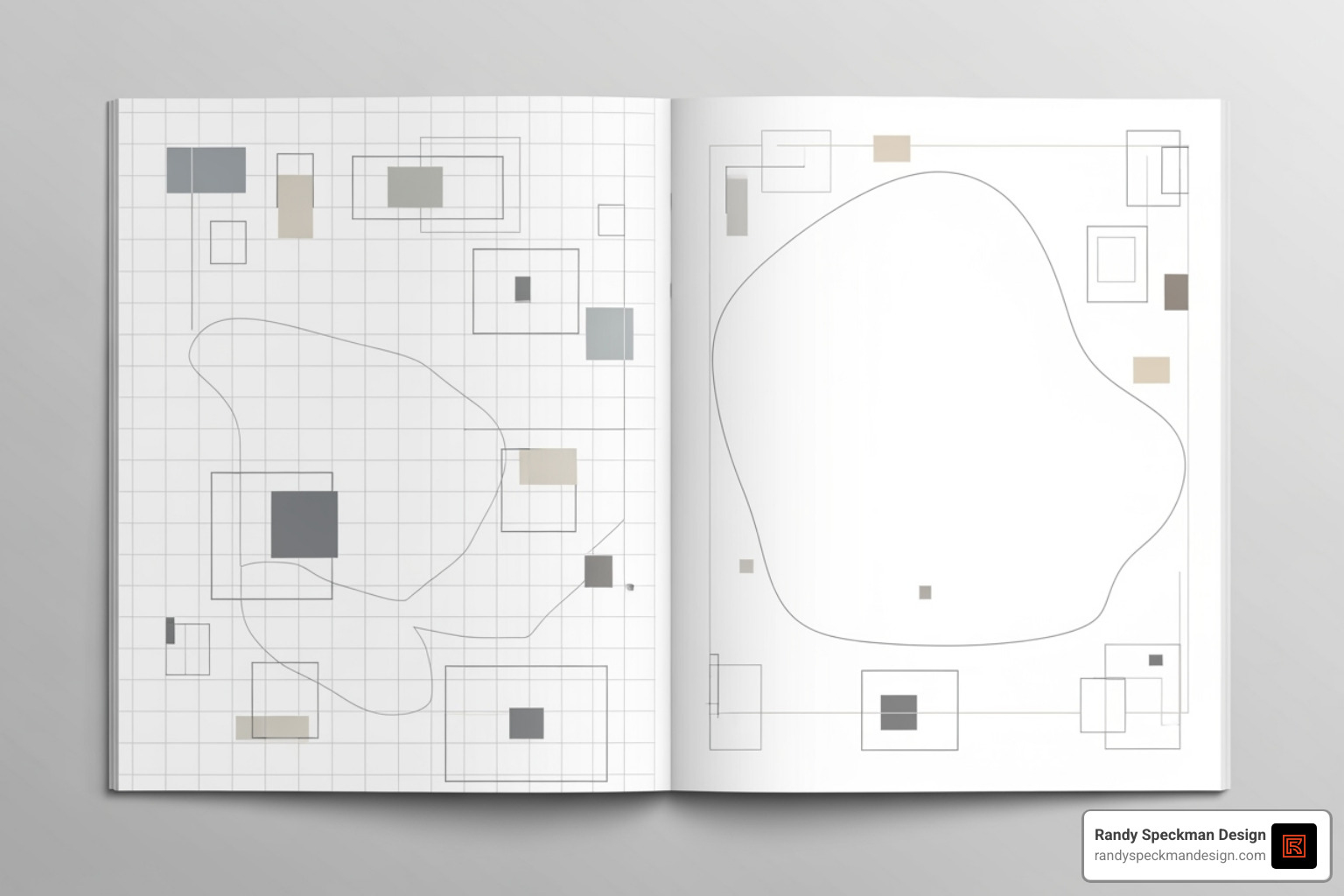 Image demonstrating the effective use of a design grid and negative space in a brochure layout - Printed Materials Design