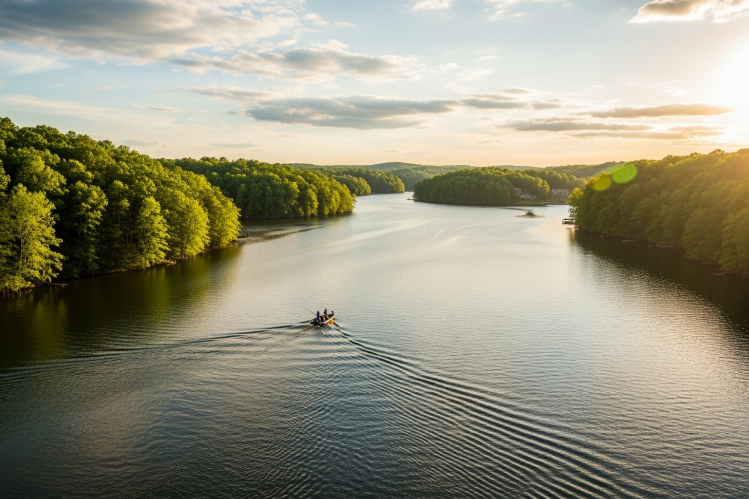 Scenic view of Lake Norman in North Carolina, a known location for Michael Jordan's properties - where does michael jordan live