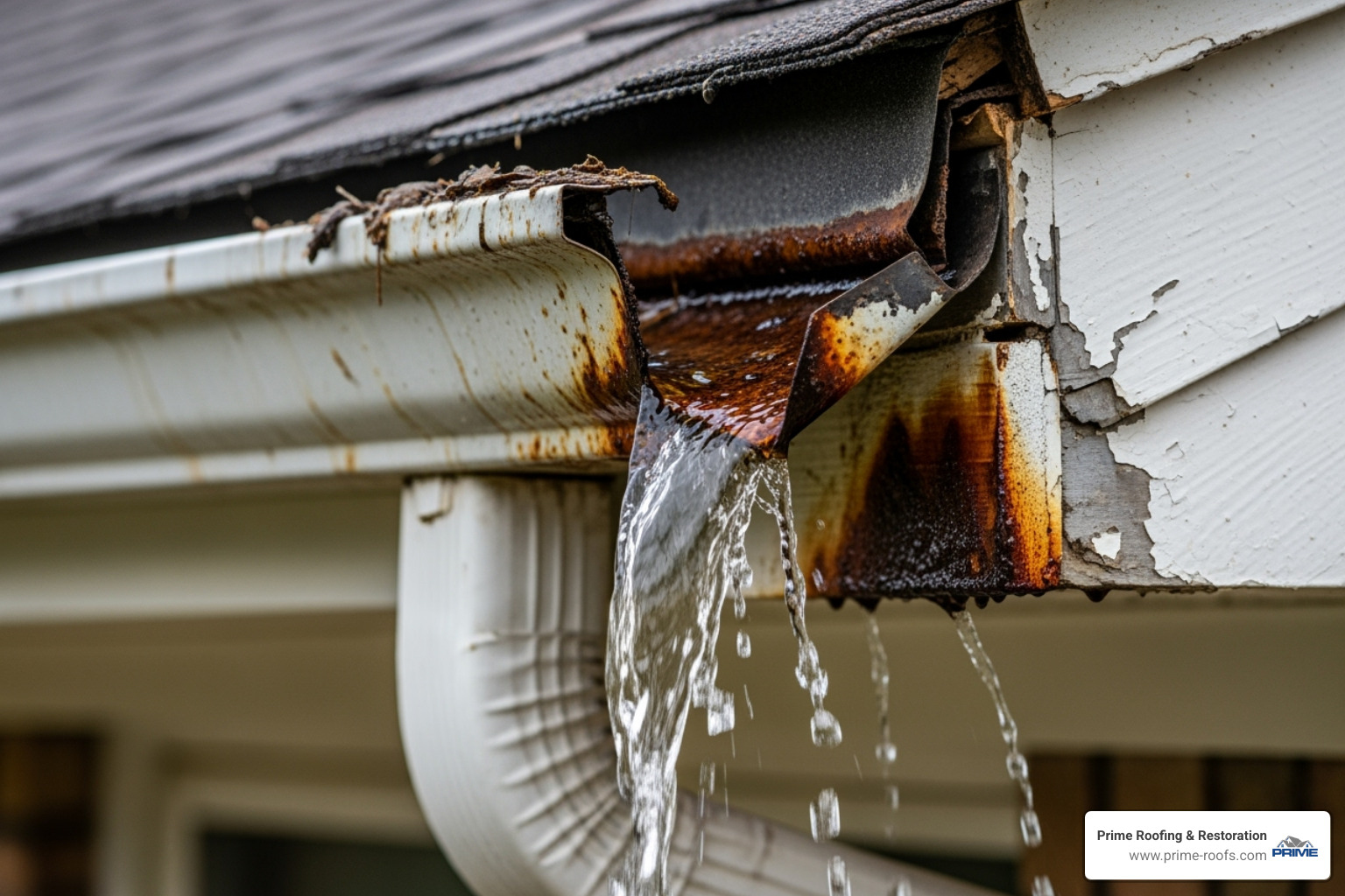 sagging gutter - Roof and gutters