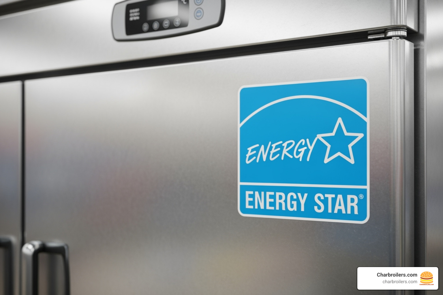 energy star logo on a commercial freezer - commercial deep freezer