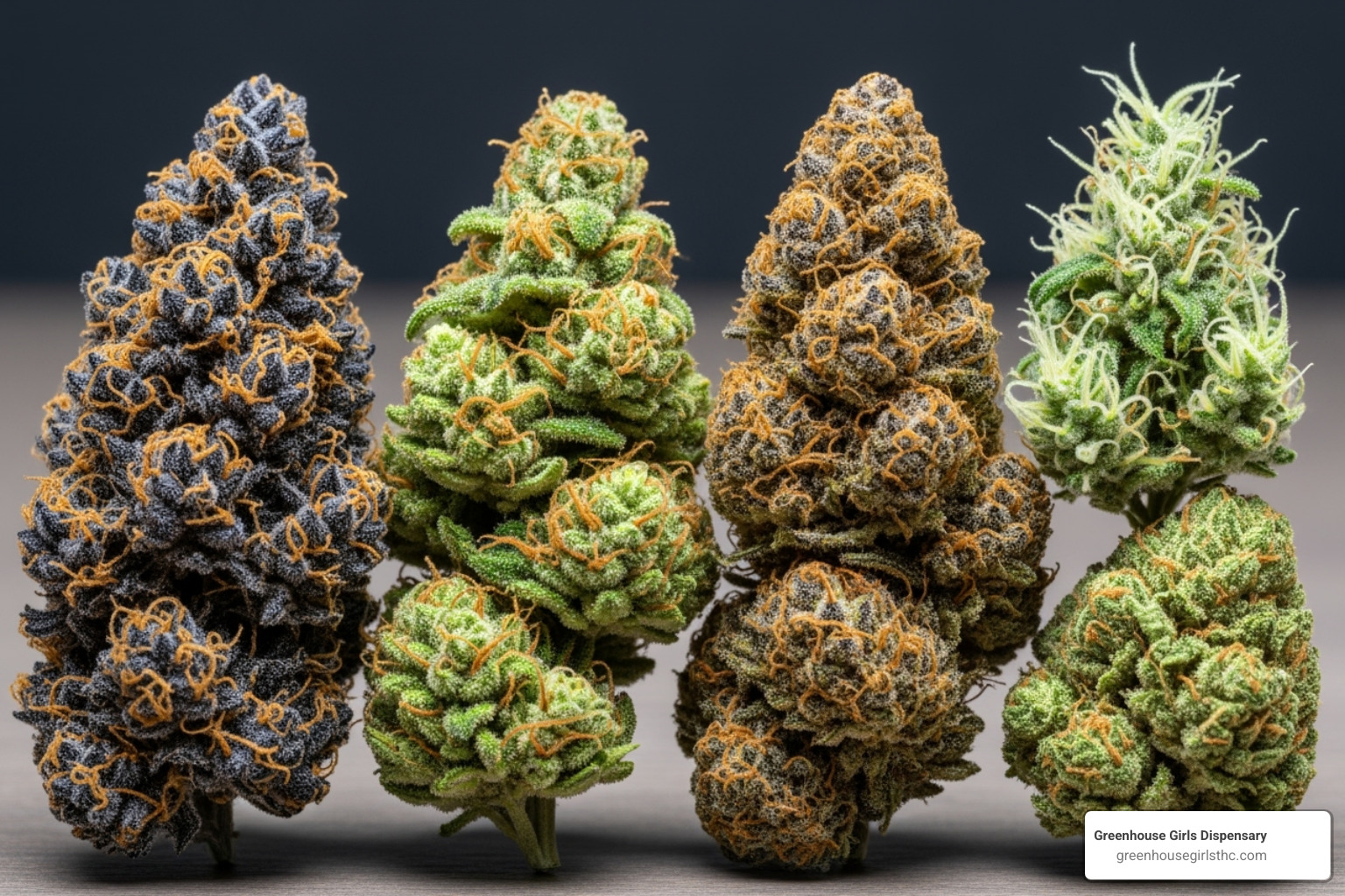 Popular strains with their type and primary effect - Different hemp strains