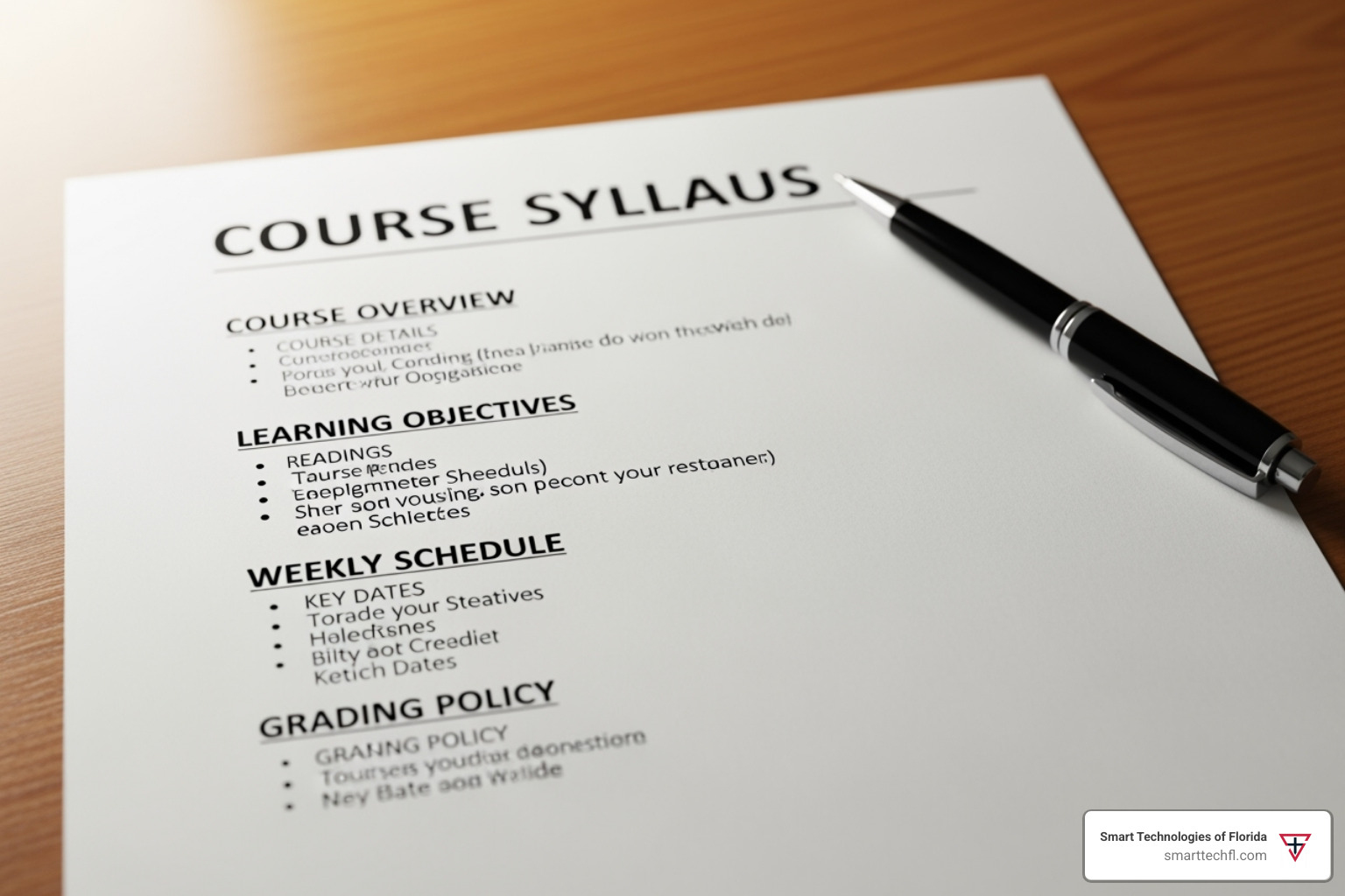 Course syllabus example - business and tech communication course